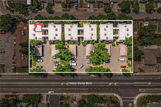 2240 Notre Dame Blvd Unit 6, Chico, CA 95928 - aerial view of property's location featuring property boundaries highlighted