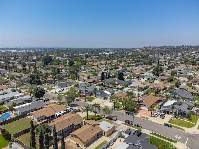 aerial view of residential area
