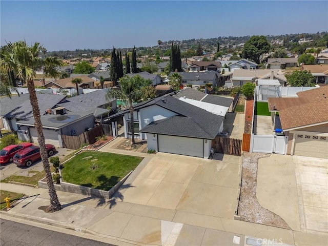 aerial perspective of suburban area