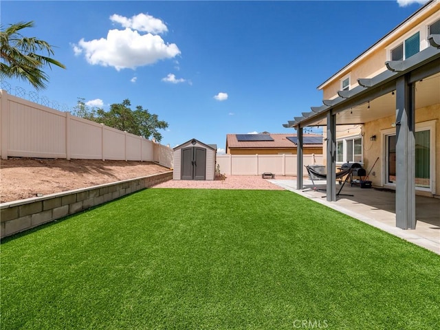 10630 Appaloosa Ave, Hesperia, CA 92345 - view of yard with a patio, a shed, and an outdoor structure