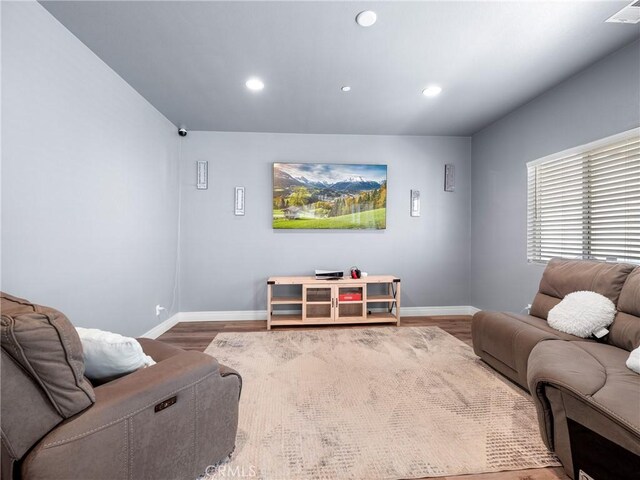 10630 Appaloosa Ave, Hesperia, CA 92345 - living room with baseboards, recessed lighting, and wood finished floors