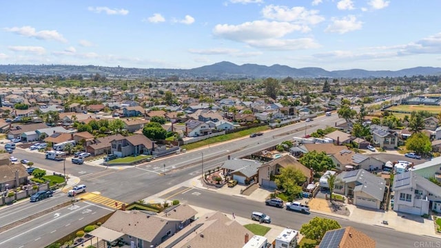 aerial perspective of suburban area featuring mountains