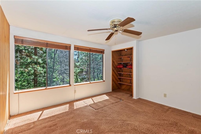 27657 Peninsula Dr, Lake Arrowhead, CA 92352 - carpeted empty room featuring a ceiling fan