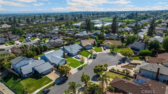aerial view of residential area