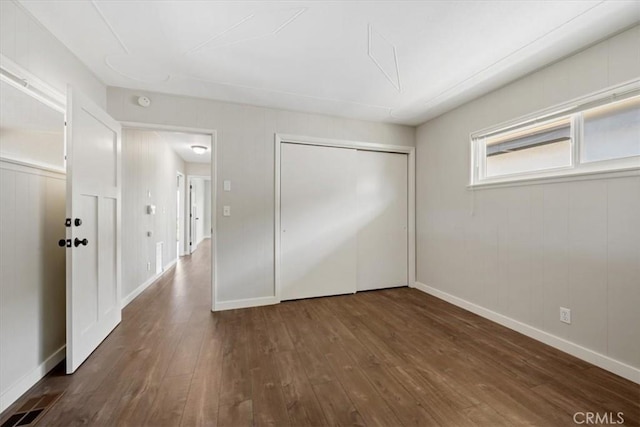 1264 Vista Del Osos, Los Osos, CA 93402 - unfurnished bedroom featuring hardwood / wood-style floors, baseboards, and a closet