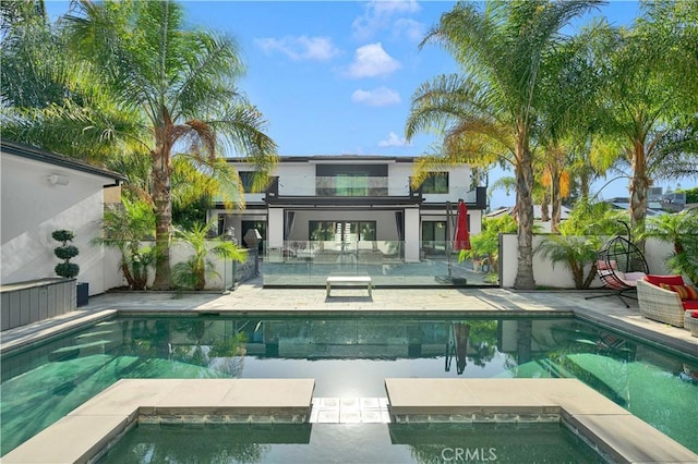 9218 Encino Ave, Northridge, CA 91325 - view of pool with a patio and a pool with connected hot tub