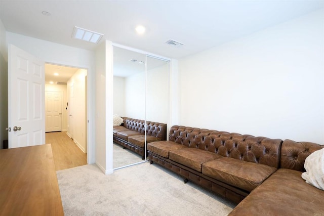 25601 Pine Ridge Rd, Homeland, CA 92548 - living area featuring recessed lighting, baseboards, carpet flooring, and wood finished floors