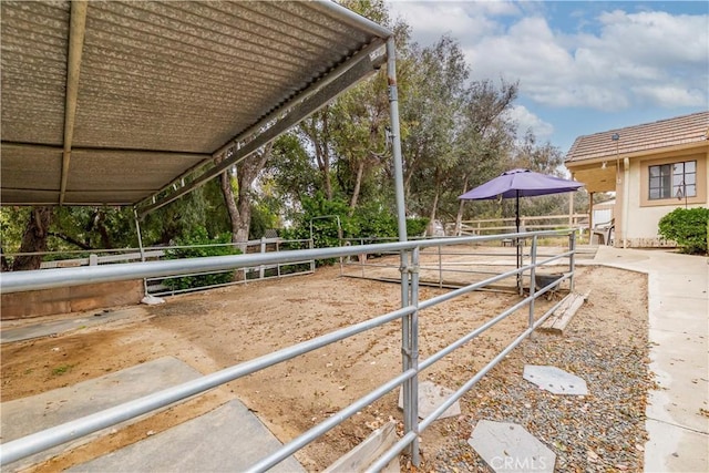 view of horse barn