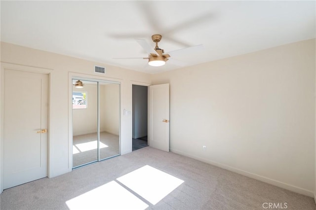 818 Invergarry St, Glendora, CA 91741 - unfurnished bedroom featuring light carpet, a closet, and ceiling fan