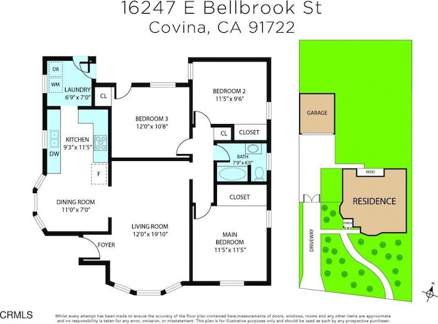 16247 E Bellbrook St, Covina, CA 91722 - view of property floor plan