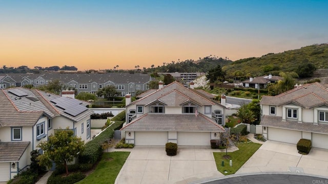 aerial perspective of suburban area