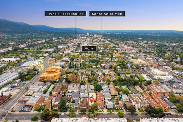 128 N Allen Ave Unit 1, Pasadena, CA 91106 - aerial view at dusk of a mountain view