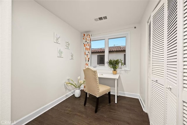 128 N Allen Ave Unit 1, Pasadena, CA 91106 - office space with baseboards and dark wood-type flooring