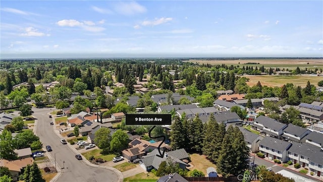 9 Benton Ave, Chico, CA 95973 - aerial overview of property's location with nearby suburban area