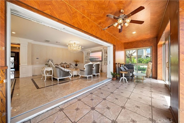 6829 Birmingham Dr, Chino, CA 91710 - sunroom featuring a chandelier