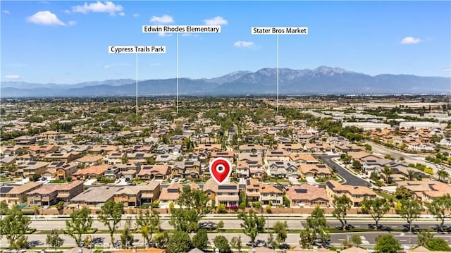 6829 Birmingham Dr, Chino, CA 91710 - aerial view of residential area with mountains