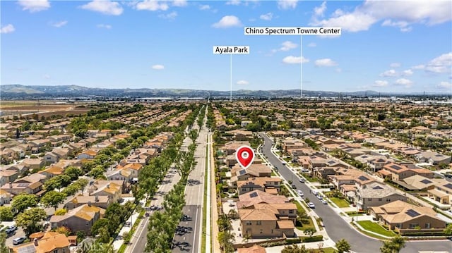 6829 Birmingham Dr, Chino, CA 91710 - aerial view of residential area with mountains