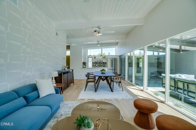 2839 N Davis Way, Palm Springs, CA 92262 - sunroom / solarium featuring beamed ceiling