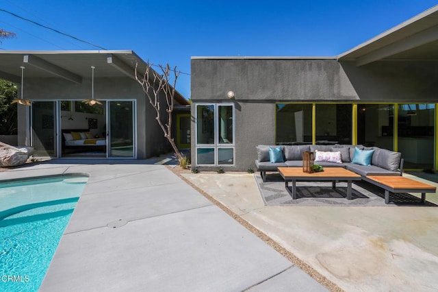2839 N Davis Way, Palm Springs, CA 92262 - outdoor pool featuring an outdoor hangout area and a patio