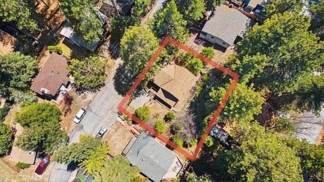aerial overview of property's location with property boundaries highlighted