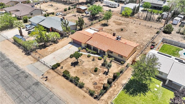 aerial view of residential area