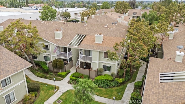 aerial perspective of suburban area
