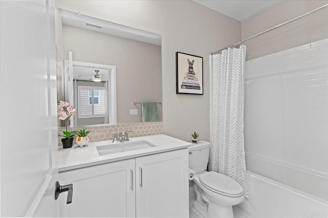 940 Lindbergh Dr, San Marcos, CA 92069 - full bath featuring tasteful backsplash, vanity, and shower / tub combo