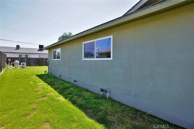 view of property exterior featuring crawl space