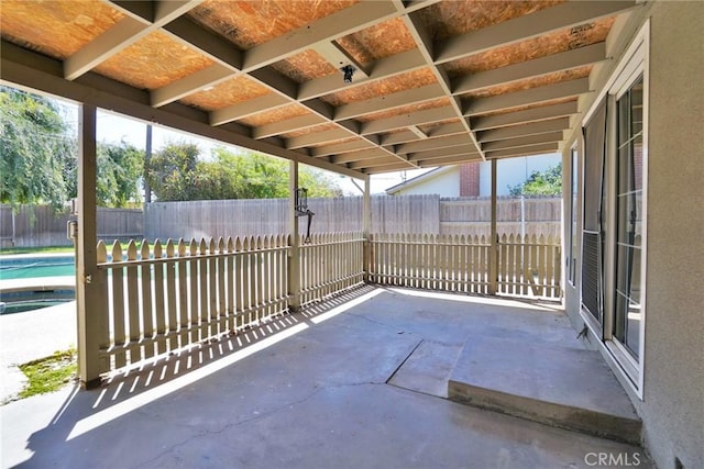 view of patio / terrace with fence