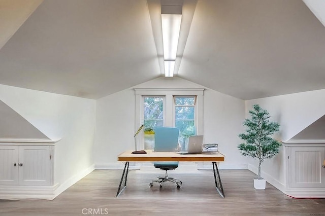1151 W 14th St, San Pedro, CA 90731 - office space with wood finished floors, vaulted ceiling, and baseboards