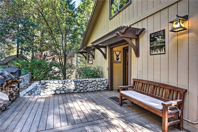 view of wooden deck