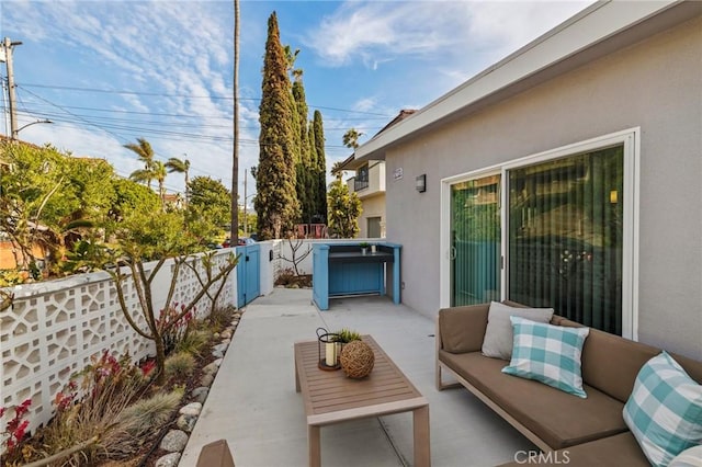 225 S Guadalupe Ave, Redondo Beach, CA 90277 - view of patio / terrace featuring a fenced backyard and an outdoor hangout area