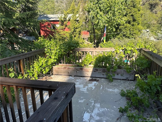 30 Bear Dr, Mt Baldy, CA 91759 - view of patio featuring a garden