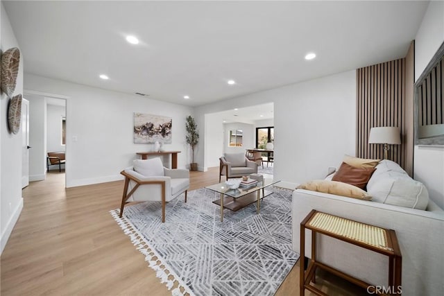 3241 Dalemead St, Torrance, CA 90505 - living area with light wood-style floors, recessed lighting, and baseboards