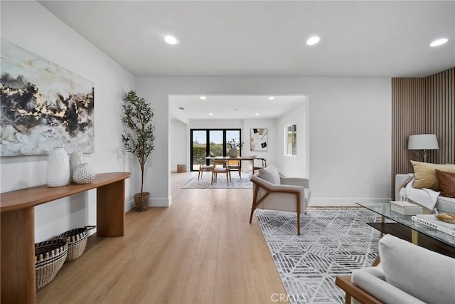 3241 Dalemead St, Torrance, CA 90505 - living area featuring recessed lighting, light wood-style floors, and baseboards