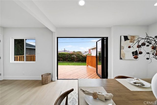 3241 Dalemead St, Torrance, CA 90505 - dining space featuring wood finished floors, baseboards, and recessed lighting