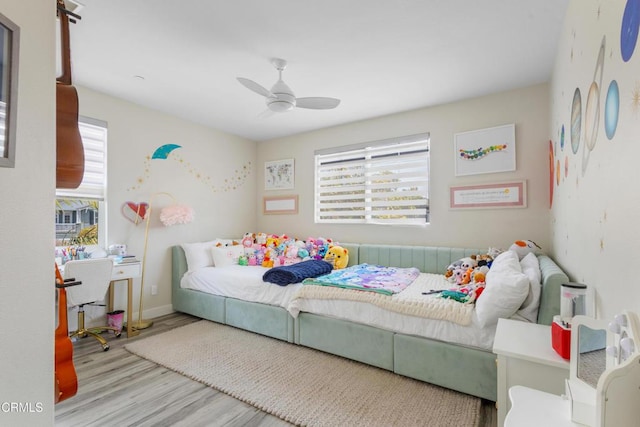 4173 Caribbean St, Oxnard, CA 93035 - bedroom with wood finished floors, ceiling fan, and baseboards