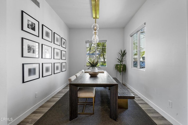 4173 Caribbean St, Oxnard, CA 93035 - dining area featuring dark wood-type flooring and baseboards