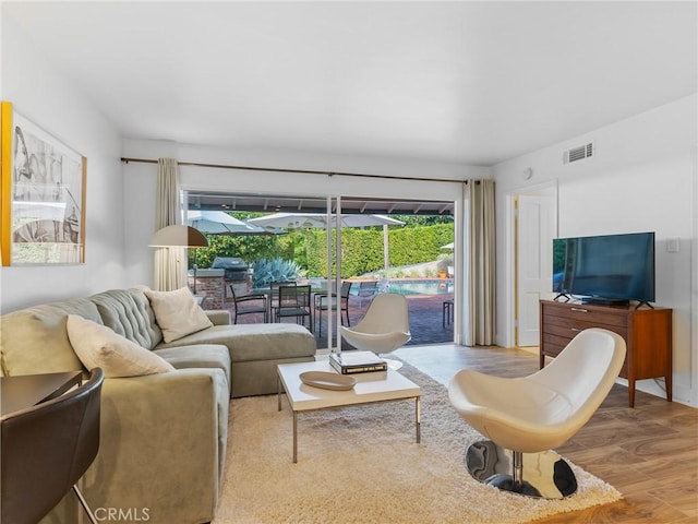 3818 Hollyline Ave, Sherman Oaks, CA 91423 - living room featuring wood finished floors