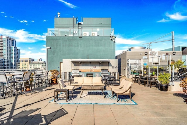 1080 Park Blvd Unit 701, San Diego, CA 92101 - view of patio / terrace with area for grilling, exterior kitchen, and an outdoor hangout area