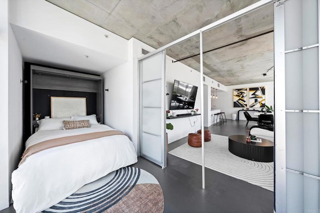 1080 Park Blvd Unit 701, San Diego, CA 92101 - bedroom with concrete floors