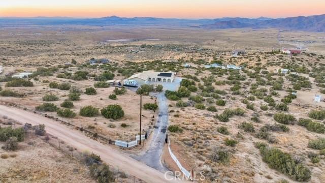 25624 Castlerock Rd, Apple Valley, CA 92308 - aerial view at dusk of view of desert and a mountain view