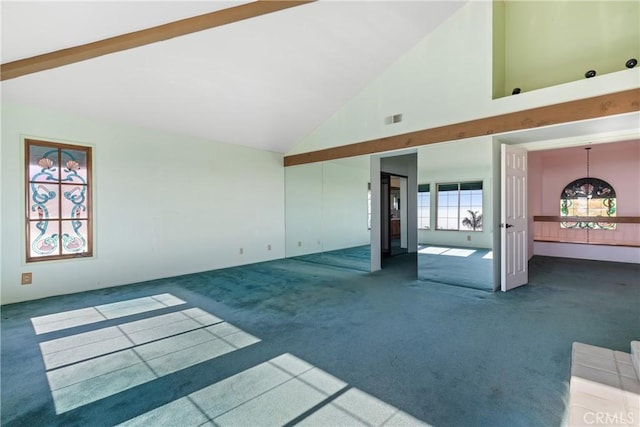 537 Avenida Buenos Aires, San Clemente, CA 92672 - unfurnished living room with carpet and high vaulted ceiling