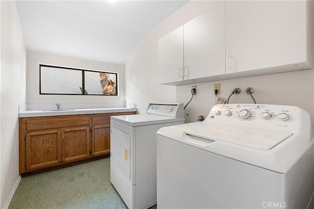 537 Avenida Buenos Aires, San Clemente, CA 92672 - laundry area featuring washer and dryer, cabinet space, and baseboards