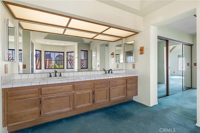 537 Avenida Buenos Aires, San Clemente, CA 92672 - full bathroom featuring carpet floors and double vanity