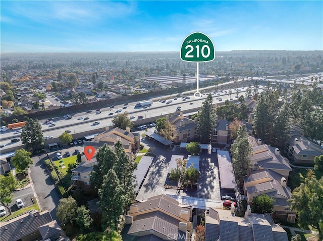 aerial view of residential area