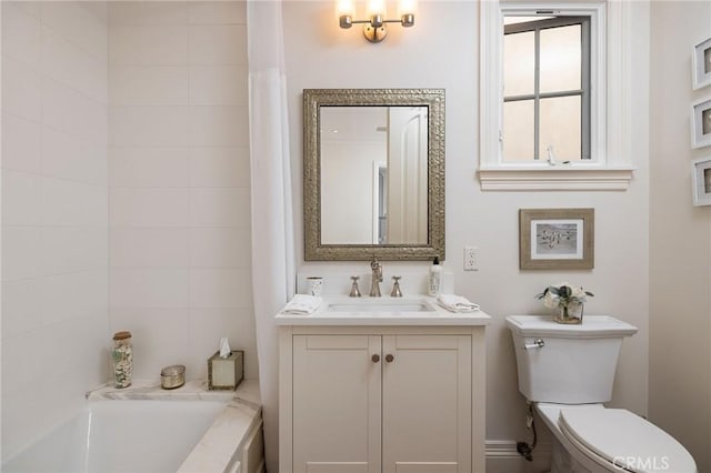 427 10th St, Huntington Beach, CA 92648 - bathroom with a tub, toilet, and vanity