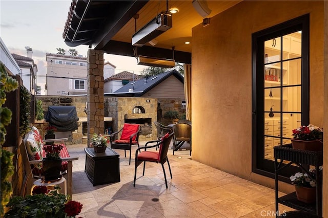 427 10th St, Huntington Beach, CA 92648 - view of patio / terrace featuring grilling area and an outdoor living space with a fireplace