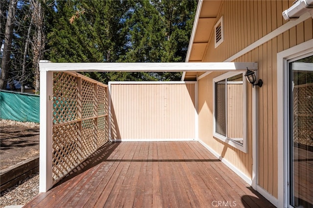 view of wooden deck