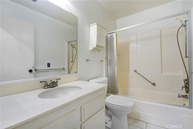 2384 Via Mariposa W Unit 3G, Laguna Woods, CA 92637 - full bathroom with shower / bath combo with shower curtain, toilet, vanity, and tile patterned floors